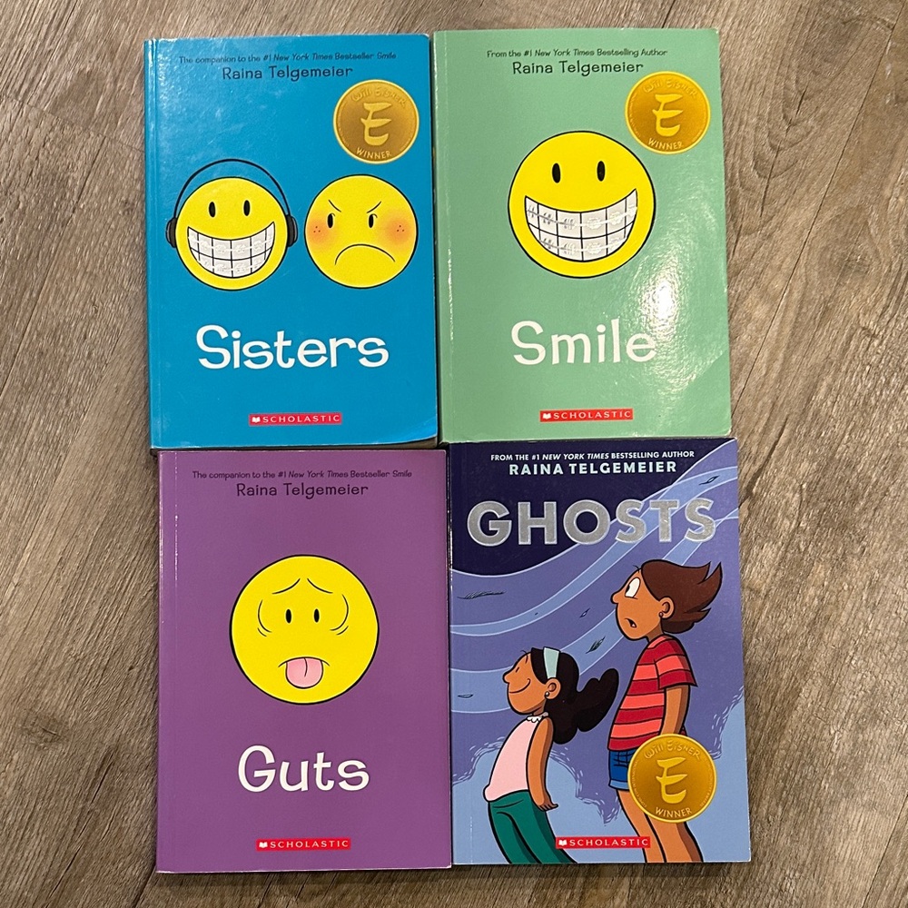 4 Graphic Novels by Raina Telgemeier